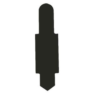 ELBA Stecksignal aus PVC, zum Einstecken in Schlitzstanzungen von Pendelregistraturen und Einstellmappen 80432 und 80437, schwarz