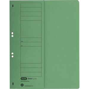 ELBA Ösenhefter "Smart Line" A4 mit Amtsheftung und halbem Vorderdeckel, aus 250 g/m² Manilakarton (RC), für ca. 200 DIN A4-Blätter, grün