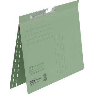 ELBA Pendelhefter A4, aus 250 g/m² Manilakarton (RC), für ca. 200 DIN A4-Blätter, mit kaufm. Heftung und Schlitzstanzung im Rückdeckel, grün