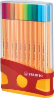 STABILO point 88 20er ColorParade rot/orange
