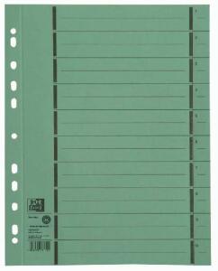 Oxford Trennblatt A4 mit Perforation, aus 250 g/m² Manilakarton (RC), grün