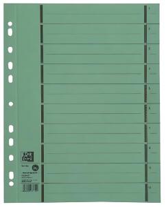 Trennblatt A4 mit Perforation, aus 250 g/m² Manilakarton (RC), grün