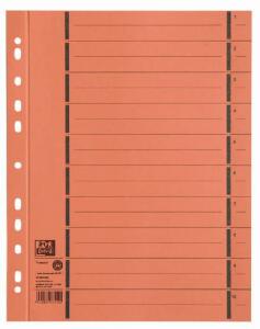 Oxford Trennblatt A4 mit Perforation, aus 250 g/m² Manilakarton (RC), orange