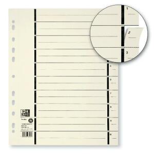 Oxford Trennblatt A4 mit Perforation, aus 230 g/m² Kraftkarton (RC), chamois