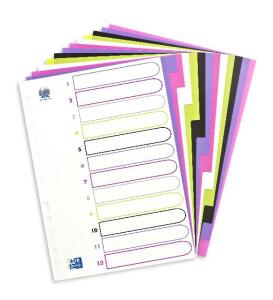 Oxford Register "myColour" A4, PP-Stärke 300 my, 12 Blatt, sortierte Packung