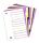 Register "myColour" A4, PP-Stärke 300 my, 12 Blatt, sortierte Packung