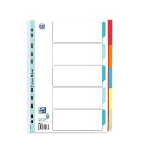 Oxford REGISTER 230g/qm Karton, A4, 5-teilig blanko, farbig