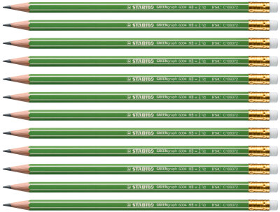 STABILO GREENgraph Bleistift mit Radierer