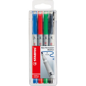 STABILO OHPen universal wasserlöslich M 4er Etui