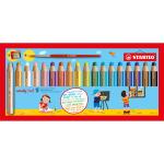 STABILO woody 3 in 1, 18er Etui mit Pinsel und Spitzer
