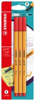 STABILO point 88 3er Blister rot