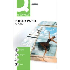 Q-Connect Inkjet-Photopapiere - A4, hochglänzend, 180 g/qm, 20 Blatt
