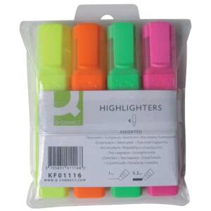 Q-Connect Textmarker - ca. 2 - 5 mm, 4er Pack