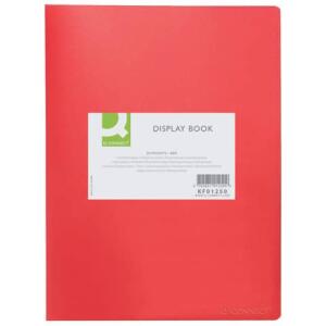 Q-Connect Sichtbuch - 20 Hüllen, Einband PP, 450 mym, rot