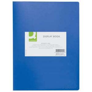 Q-Connect Sichtbuch - 20 Hüllen, Einband PP, 450 mym, blau