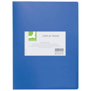 Q-Connect Sichtbuch - 40 Hüllen, Einband PP, 450 mym, blau