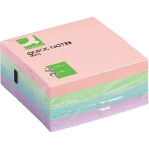Q-Connect Haftnotiz-Würfel - Pastellfarben, 76 x 76 mm