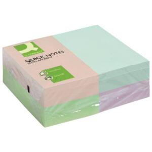 Q-Connect Haftnotizen Quick Notes - Pastellfarben, 76 x 127 mm