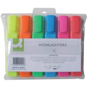 Q-Connect Textmarker - ca. 2 - 5 mm, 6-er Pack