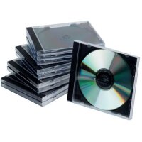 Q-Connect CD-Boxen Standard - Hardbox für 1 CD/DVD,...