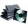 Q-Connect CD-Boxen Standard - Hardbox für 1 CD/DVD, transparent/schwarz, Packung mit 10 Stück