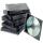 Q-Connect CD-Boxen Standard - Slim Line für 1 CD/DVD, transparent/schwarz, Packung mit 25 Stück
