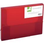 Q-Connect Sammelbox - A4, 250 Blatt, PP, rot transluzent