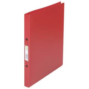 Q-Connect Ringbuch transparent - A4, 2-Ring, Ring-Ø 16 mm, rot gedeckt