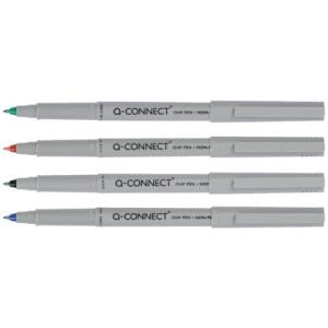Q-Connect Faserschreiber - non-permanent, ca. 0,5 mm (F), 4er Pack