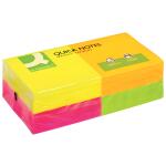Q-Connect Haftnotizen Quick Notes - Brilliantfarben, 76 x 76 mm