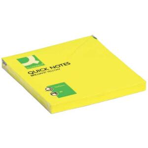 Q-Connect Haftnotizen Brilliant - 76 x 76 mm, gelb