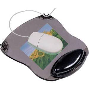 Q-Connect Mousepad mit Gelauflage - grau-transparent