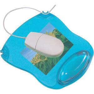 Q-Connect Mousepad mit Gelauflage - blau-transparent