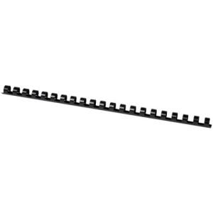 Q-Connect Plastik-Binderücken, 12 mm, für 95 Blatt, schwarz, 100 Stück