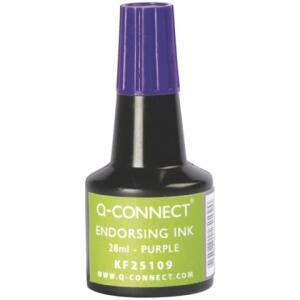 Q-Connect Stempelfarbe - ohne Öl, 28 ml, violett