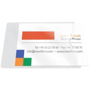 Q-Connect Visitenkartentaschen - Öffnung an der kurzen Seite, 9,3 x 5,6 cm, 10 Stück