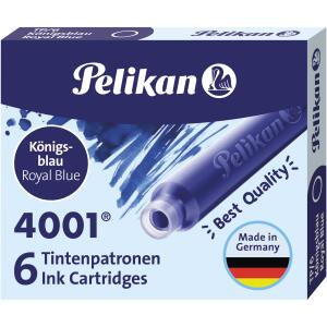 Pelikan Tintenpatrone 4001 TP/6 königsblau 6 Patronen in der Faltschachtel
