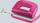 Novus Locher E 210 fresh, bis 10 Blatt fresh pink/grau, Anschlagschiene