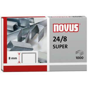 Novus Heftklammern 24/8 SUPER 1.000 Stück, Schenkellänge 8 mm
