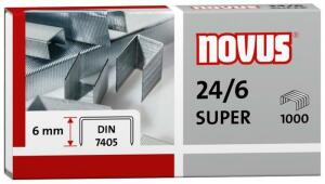 Novus Heftklammern 24/6 DIN SUPER 10.000 Stück, Schenkellänge 6 mm