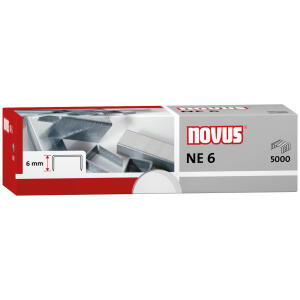 Novus Heftklammern NE 6 5.000 Stück, Schenkellänge 6 mm