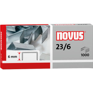 Novus Heftklammern 23/6 1.000 Stück, Schenkellänge 6 mm