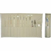 CMI Pinsel- Set Borstenpinsel+Malspachtel in Leinwandtasche