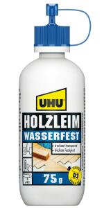 UHU Holzleim WASSERFEST D3 75g Flasche ohne Lösungsmittel