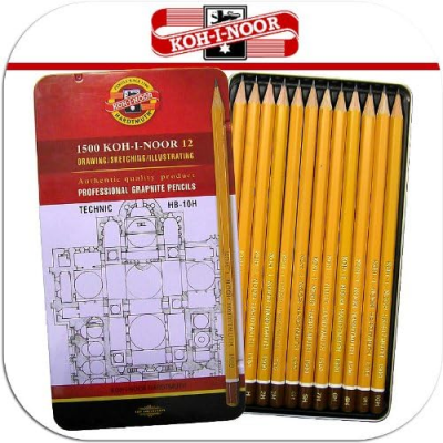 KOH Graphitstifte Gradation TECHNIC HB - 10H 12er M-Etui