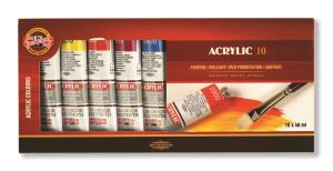KOH Acrylfarben 10er Set - 10 x 40 ml / Tuben