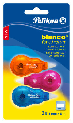 Pelikan Korrekturroller 5mm blanco B917B4 Fancy 3x8m Blisterkarte mit 3 Stück