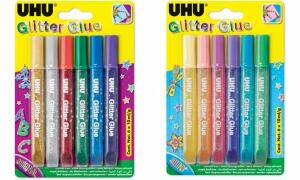 UHU Glitter Glue Orig. 6x10ml Blister 6 Farben sortiert