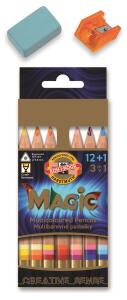 KOH Farbstifte Magic Jumbo kurz Natur 3 in 1 13er
