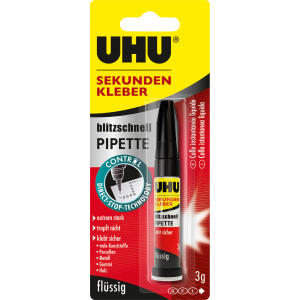 UHU SEKUNDENKLEBER bs PIPETTE Control flüssig 3g Blister